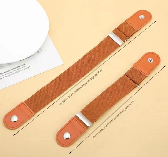 2 stuks - Gesploze Riem - Elastische Comfort Riem - Riem - Elastische riem - Broekriem Zonder Gesp - Elastische Riem zonder gesp - Verstelbare riem - unisex - voor werk, vrije tijd en woon-werkverkeer - voor jeans , broeken , jurken - blauw — afbeelding 4