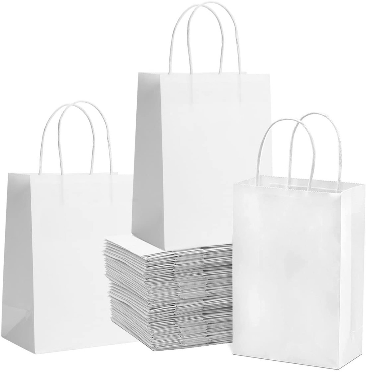 Solidchoice - Set van 40 Papieren Cadeauzakjes met Handvat