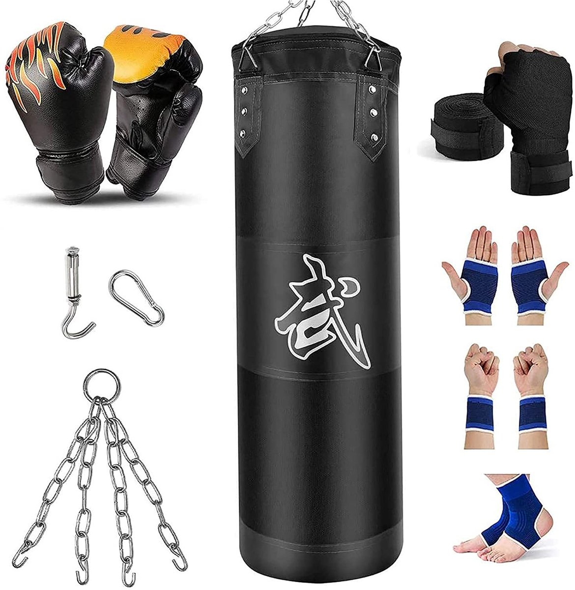 Solidchoice - Heavy Punching Bag voor en Kickboxing, Ongevuld