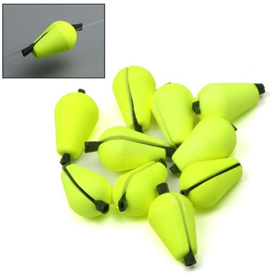 Solidchoice - Float Foam Indicatoren Vliegen Vissen - Hoog Drijfvermogen - Fluorescerend Geel - Perfect voor Vliegenvissen - 6 Stuks Vissen Accessoire van Solidchoice — afbeelding 4