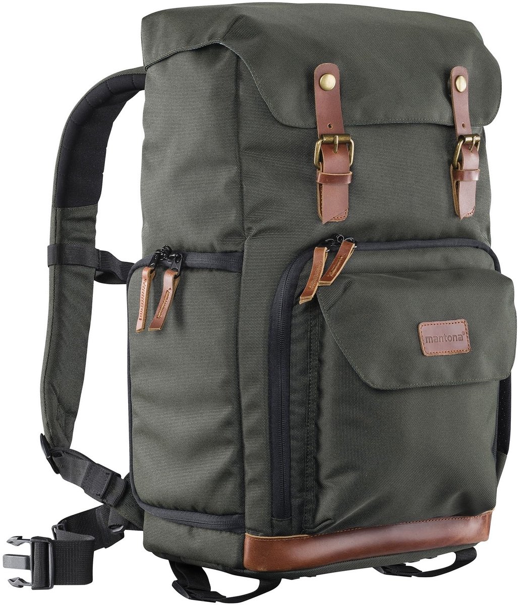 Solidchoice - Retro Fototas met Laptopvak en Regenhoes voor DSLR