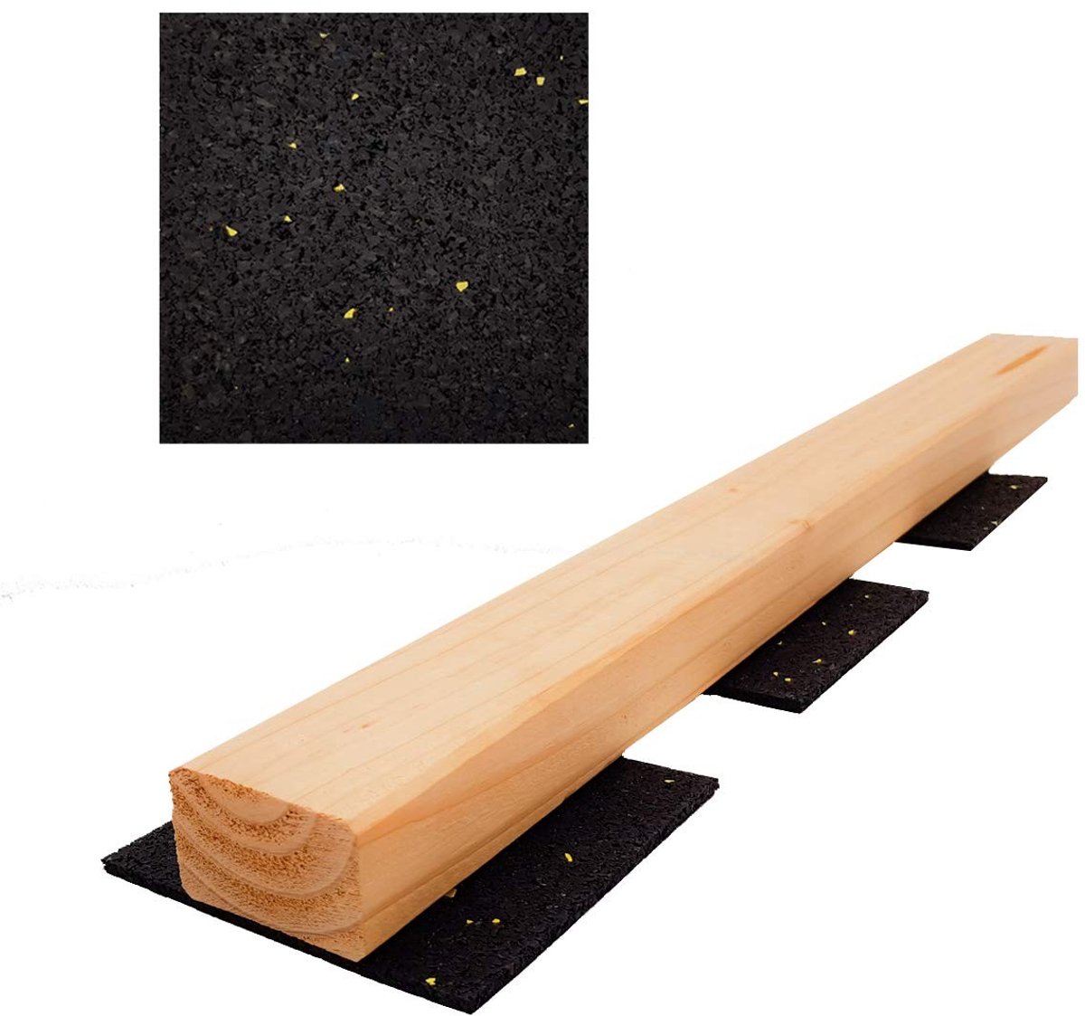 Solidchoice - Terraspads van Rubbergranulaat 90 x 90 mm (Set van 10, 500 Stuks), Zwart