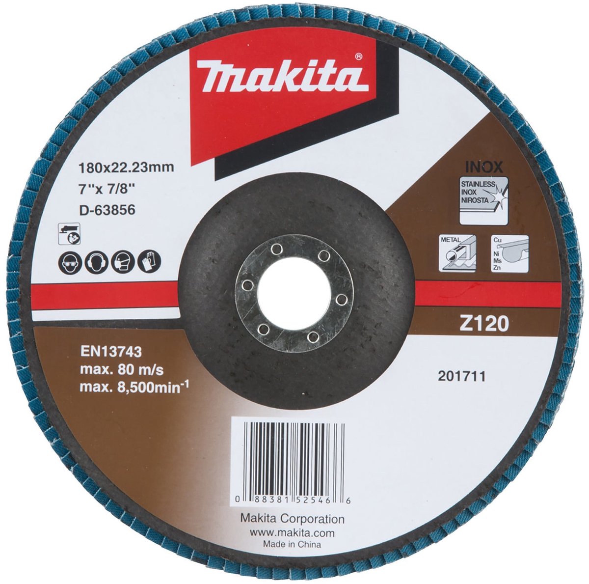 Makita lamellenschijf 180 mm Z120 D-63856