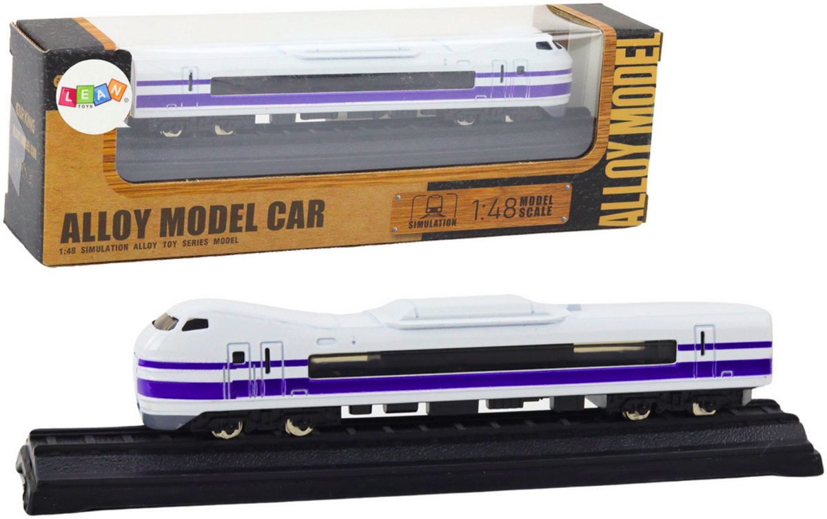Verzamelmodeltreinwagon 1:48 Metaal wit en paars