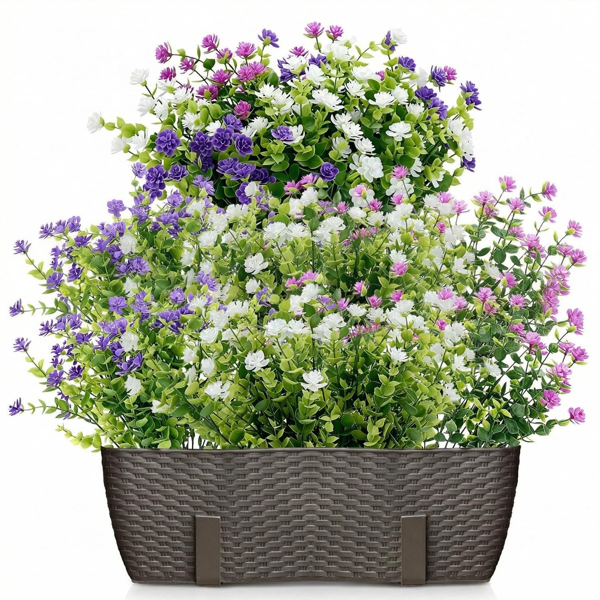 Solidchoice - Set van 8 Kunstplanten voor Binnen- en Buitendecoratie