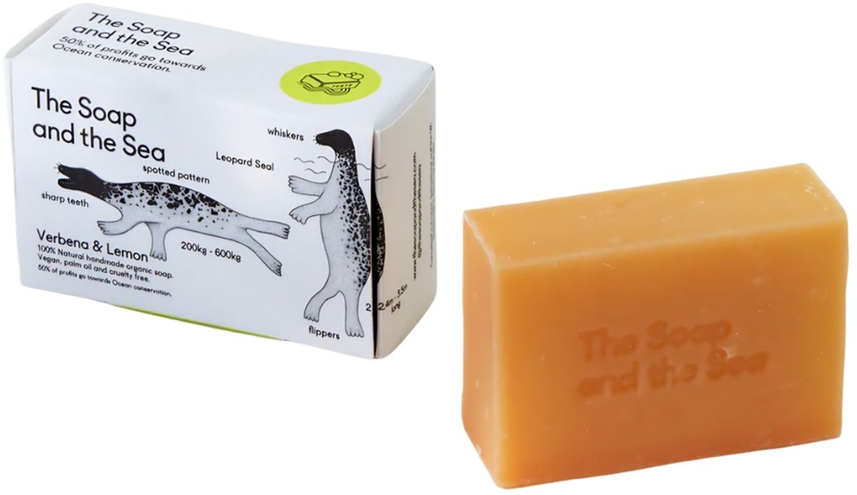 The Soap and the Sea - hand- & bodyzeep - verveine & citroen - 100% natuurlijk - biologisch - vegan - palmolie vrij - dierproef vrij