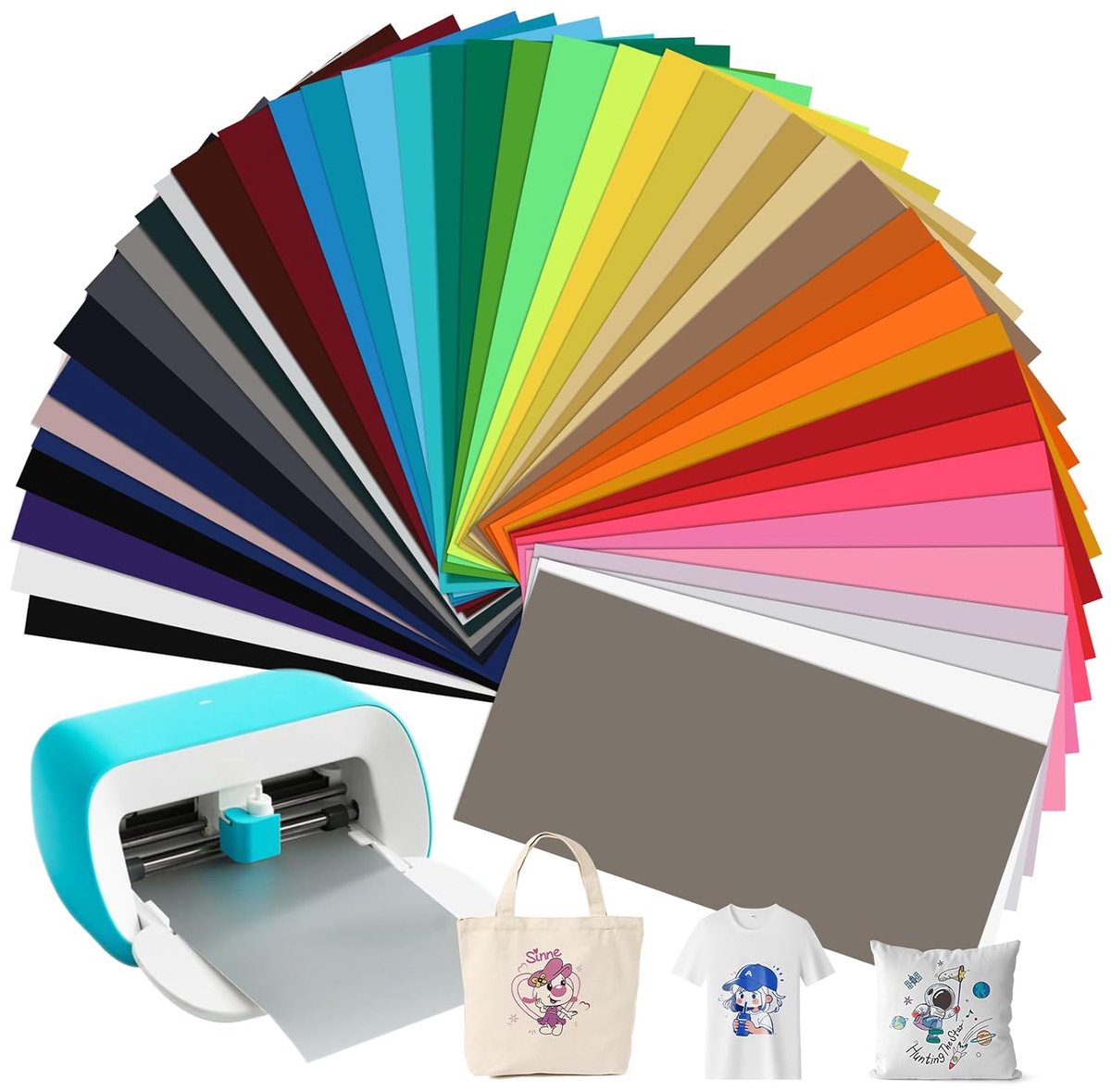 Plotter film 42 vellen 14 x 12 cm - Textiel vinyl - Flexibele hitteoverdracht - Ideaal voor T-shirts - SnelShoppen