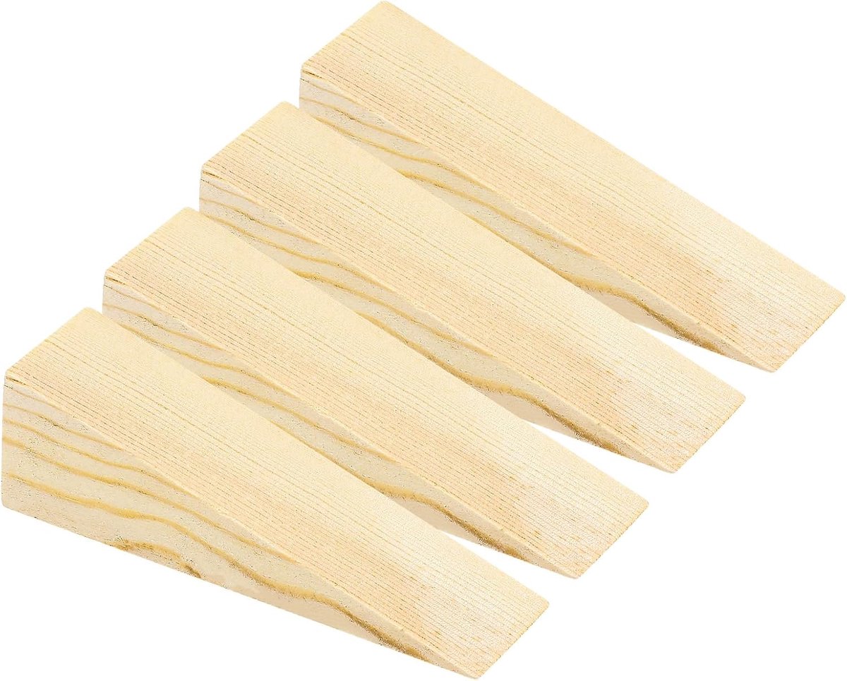 Deurstoppers 4pcs - Houten Wedges - Antislip - Veiligheid voor thuis en kantoor - SnelShoppen