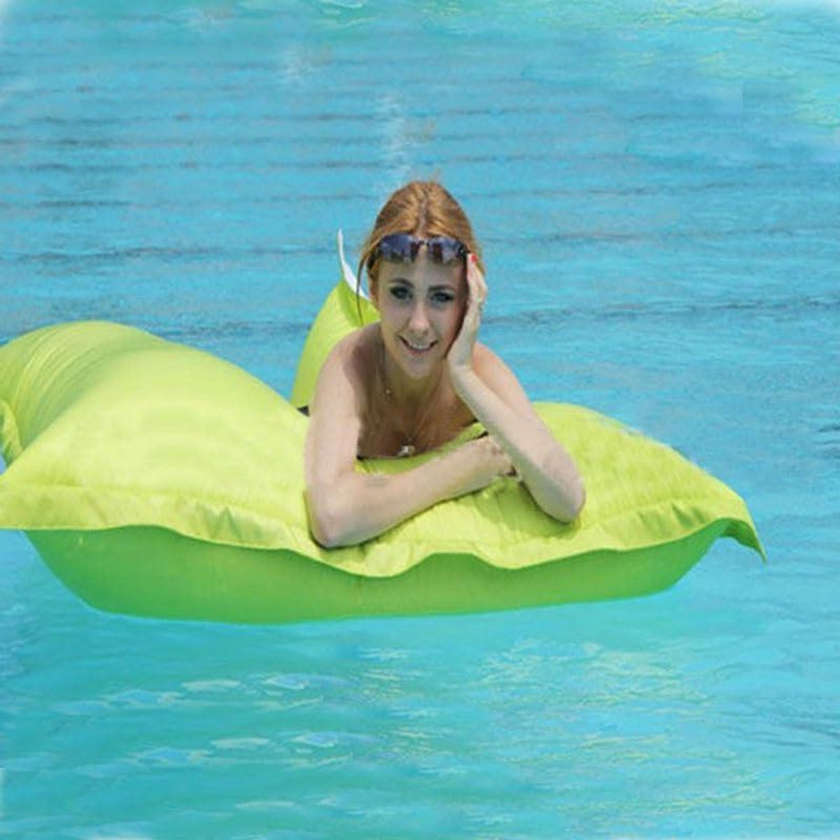 Zitzak Stoel - Poef Relaxstoel - Ontspannen Zitten - Waterproof Polyester - 180x140 cm - Groen