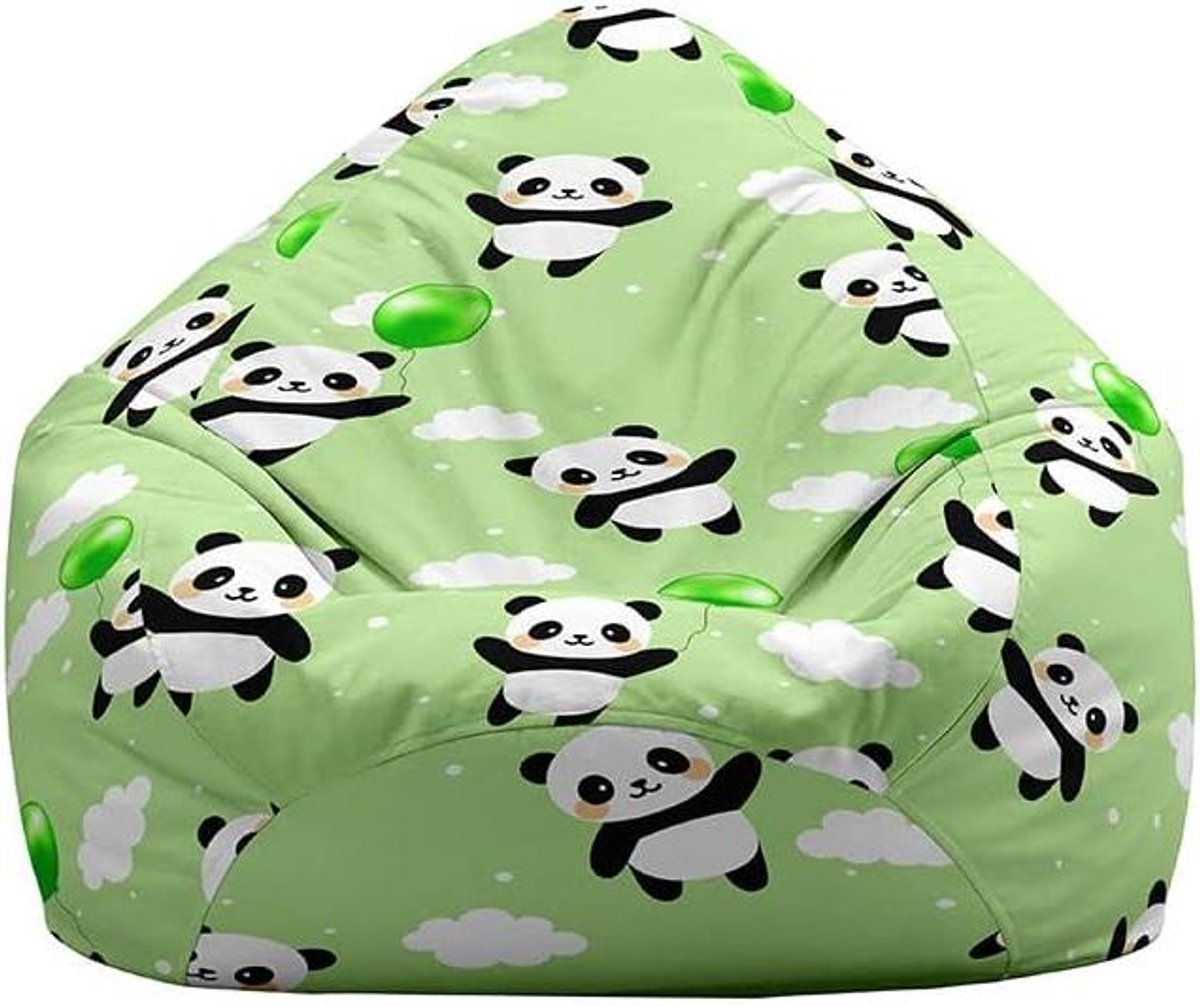 Zitzak Hoezen - Stoelhoes Sofa Cover - Speelgoed Opbergen - Katoen Linnen Materiaal - 80x90cm - Groen