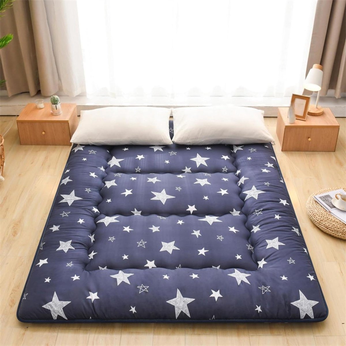 Japanse futonmatras - Vloermat slaapmat - Comfortabel slapen - Opvouwbaar en draagbaar - 120 x 200 cm - F