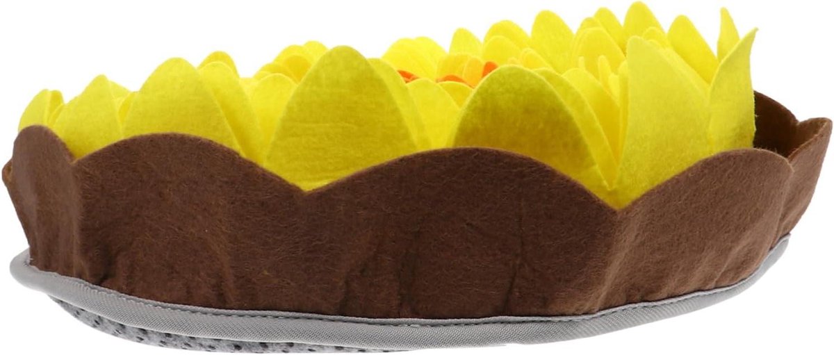 Honden Snuffelmat - Voedingsmat Hond - Hond Trainen - Bloemvormig Ontwerp - 27 x 27 x 10 cm - Geel
