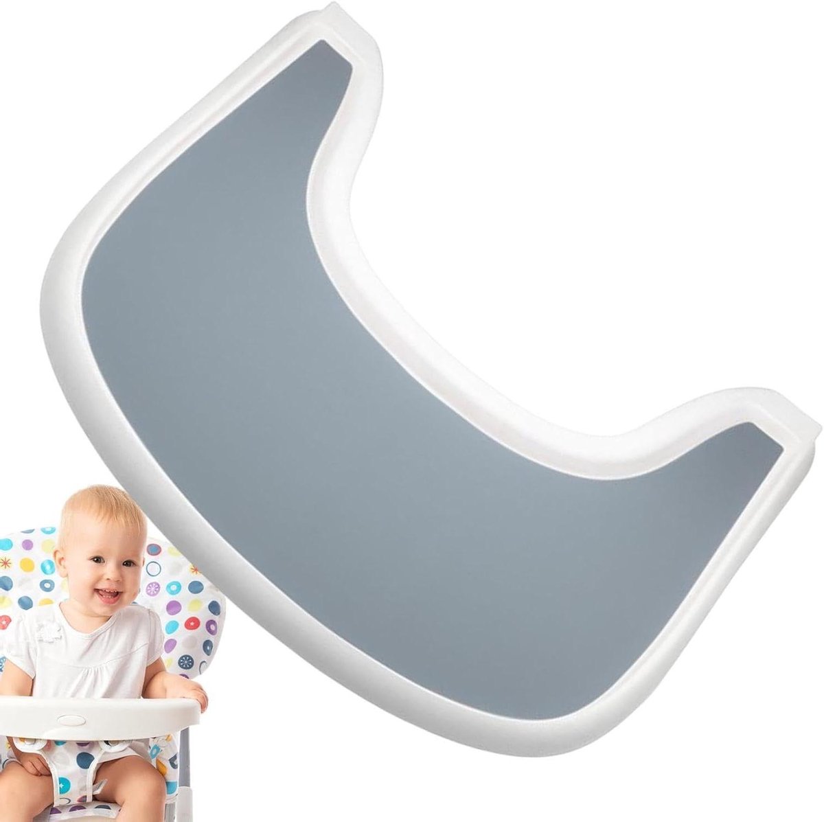 Kinderstoel Placemat - Kinderstoelmat Tafelmat - Eten met Kinderen - Antislip Voedselvanger - 38 x 34 cm - Blauw