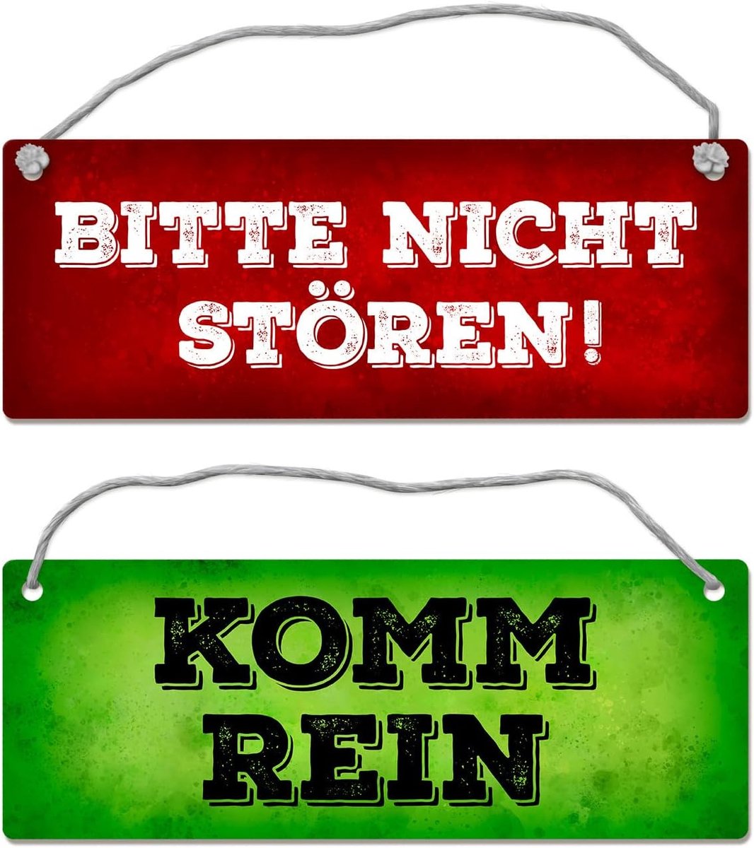 Reversibele bord - groen en rood - met koord - voor ongewenste bezoekers - SnelShoppen