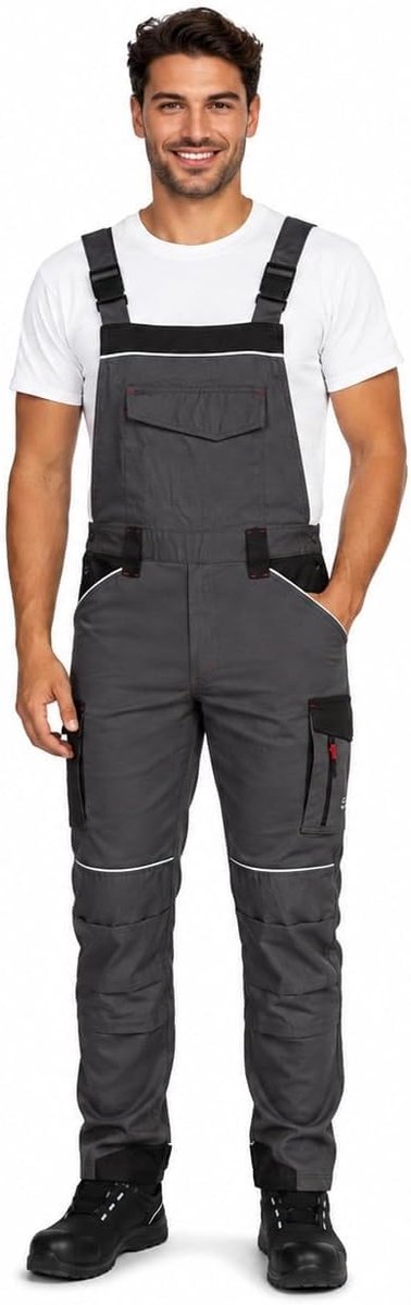 Dungarees heren stretch 97% katoen - Oxford 600D versterking - multifunctionele zakken - ideaal voor werk - SnelShoppen