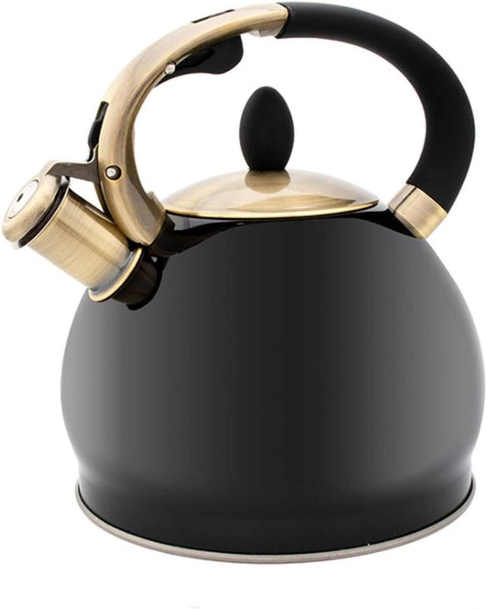Waterkoker Brons - Theepot Koffiekan - Water Koken - Automatische Fluit - 2.5 Liter - Brons