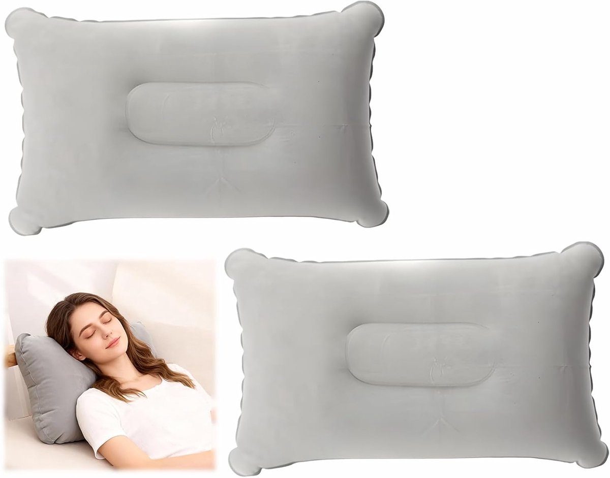 Opblaasbaar Kussen - Ultralicht - PVC Vlokken - Comfortabel voor Outdoor Activiteiten - SnelShoppen