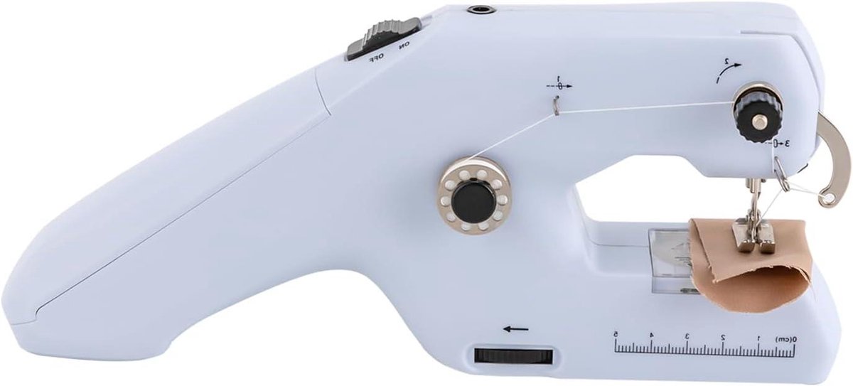 Handnaaimachine - Mini naaimachine - Kleding repareren - Draagbaar en compact - 24 cm - Wit