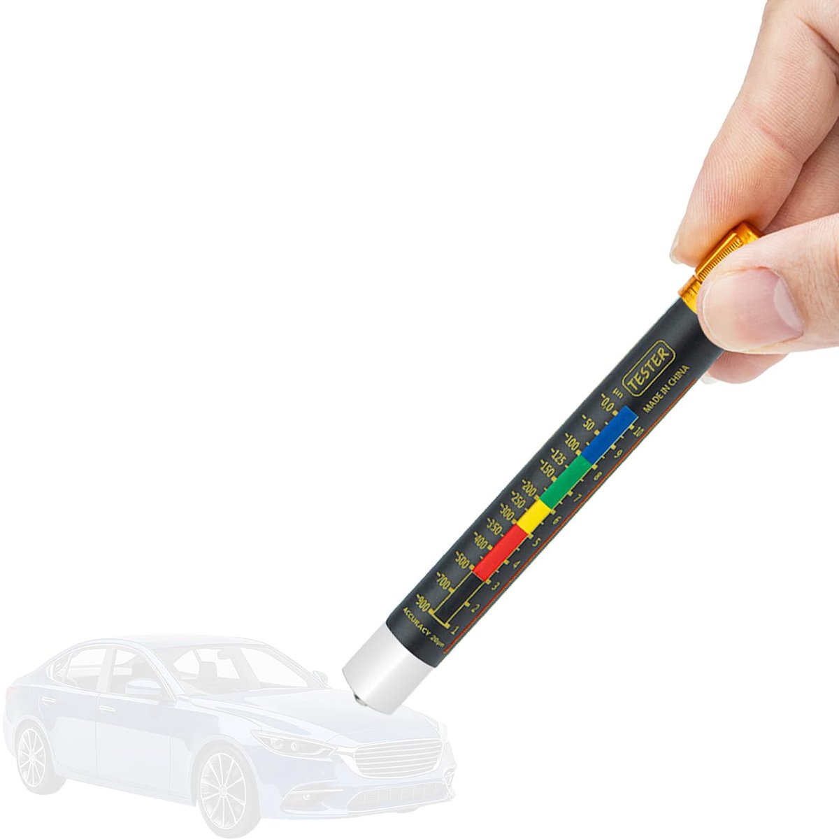 SnelShoppen - Paint Gauge Car - Lakdikte Meter voor Auto - Magnetische Coating Dikte Meter - Auto Carrosserie Schade Detector - Gebruiksvriendelijk en