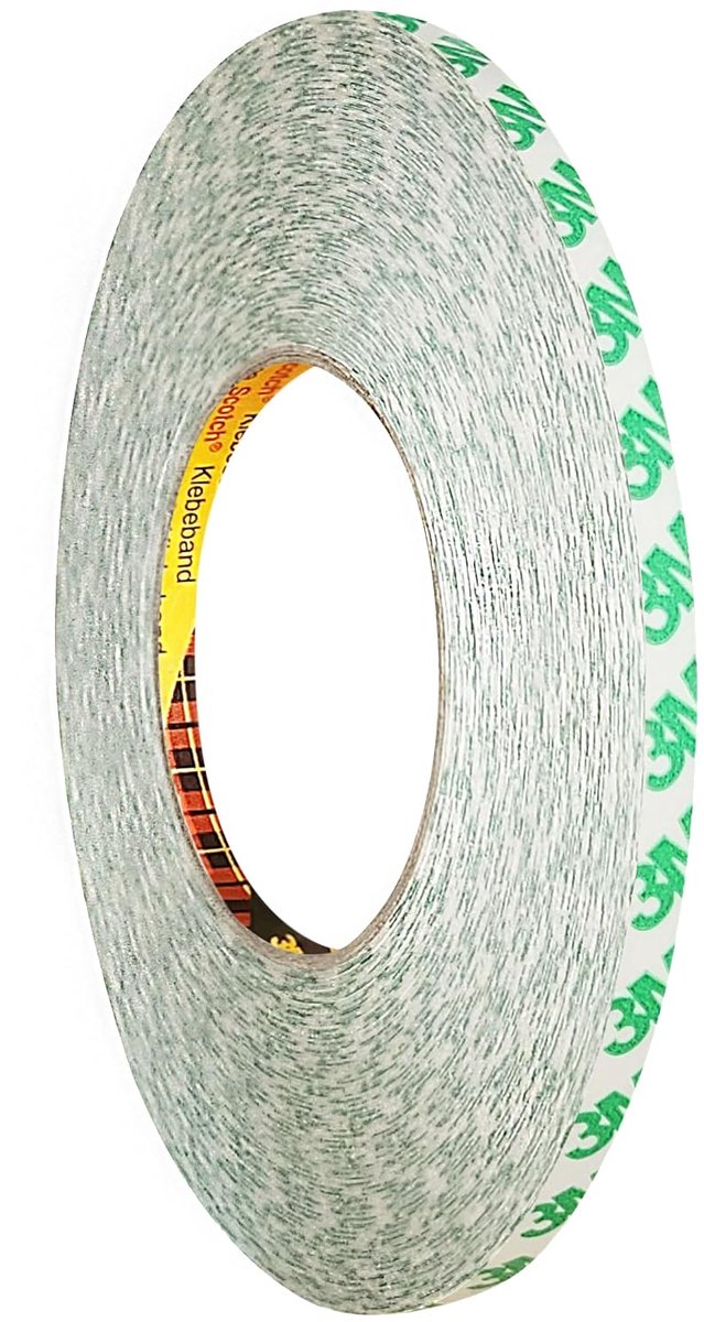 Dubbelzijdige PVC tape 6 mm x 50 m - Wit - 0,25 mm dik - Ideaal voor bevestigen - ShopVlot