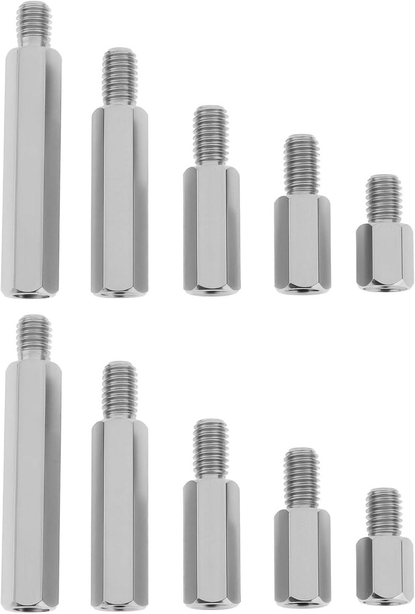 Standoffs M6 10-40mm - RVS - Voor computer circuitboards - Ideaal voor DIY projecten - ShopVlot