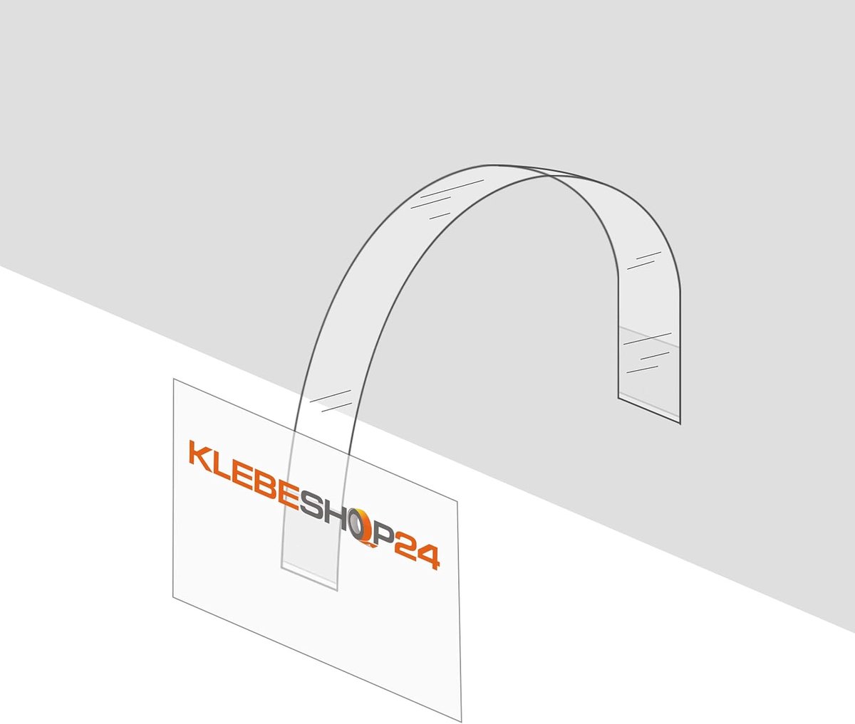 Plankwobbler Rectangular 15 mm x 150 mm - transparant - verwijderbaar - ideaal voor verkoopborden - ShopVlot