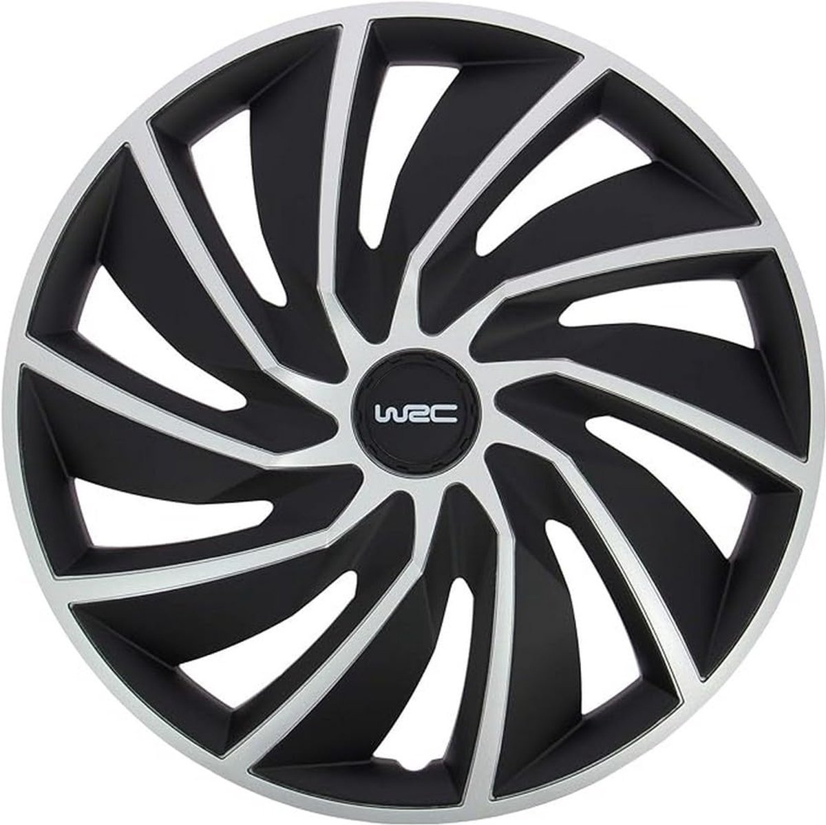Wieldoppen 15 inch - turbo tweekleurig - grijs, zwart - stijlvolle uitstraling - ShopVlot