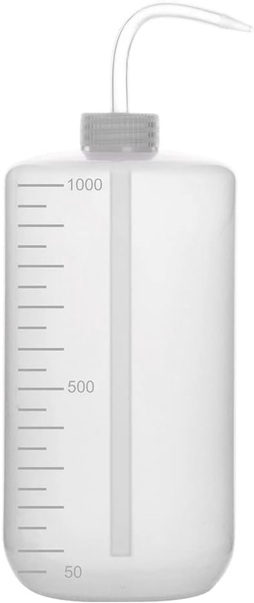 Rinse Bottle 1000ml - LDPE Plastic - Smalle Nek - Voor Laboratoriumgebruik - ShopVlot