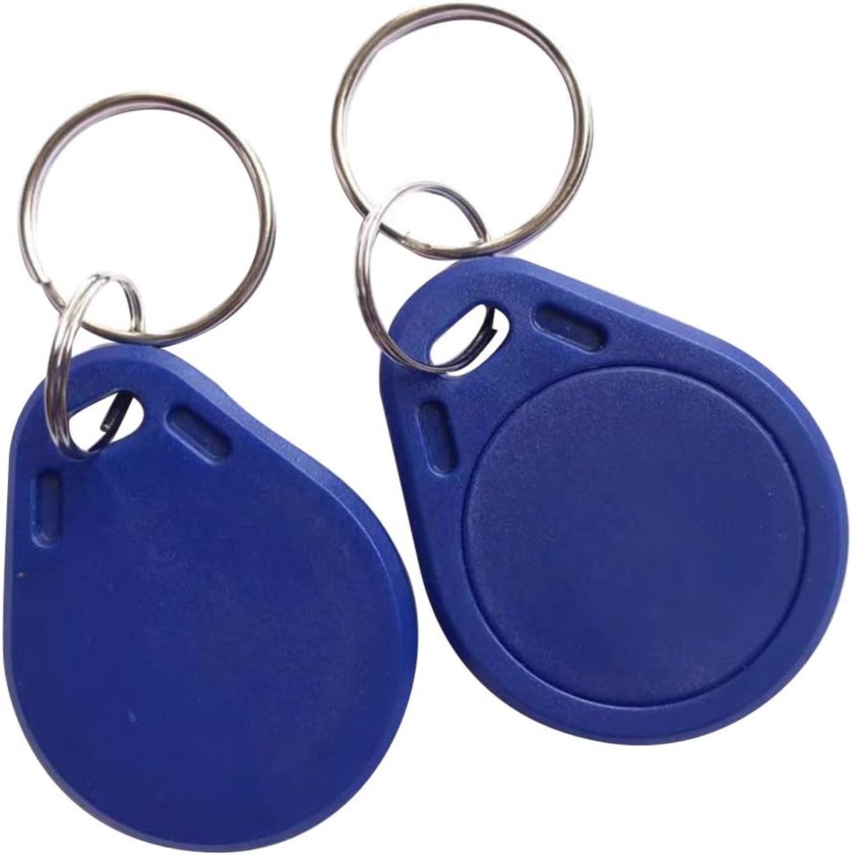 Contactloos ticket IC 13,56 MHz - Sleutelhanger blauw - Pack van 10 - Veilig tegen klonen - ShopVlot