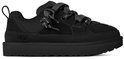 Zwarte UGG LO Lowmel sneaker met dikke zool, aan de zijkant gezien.