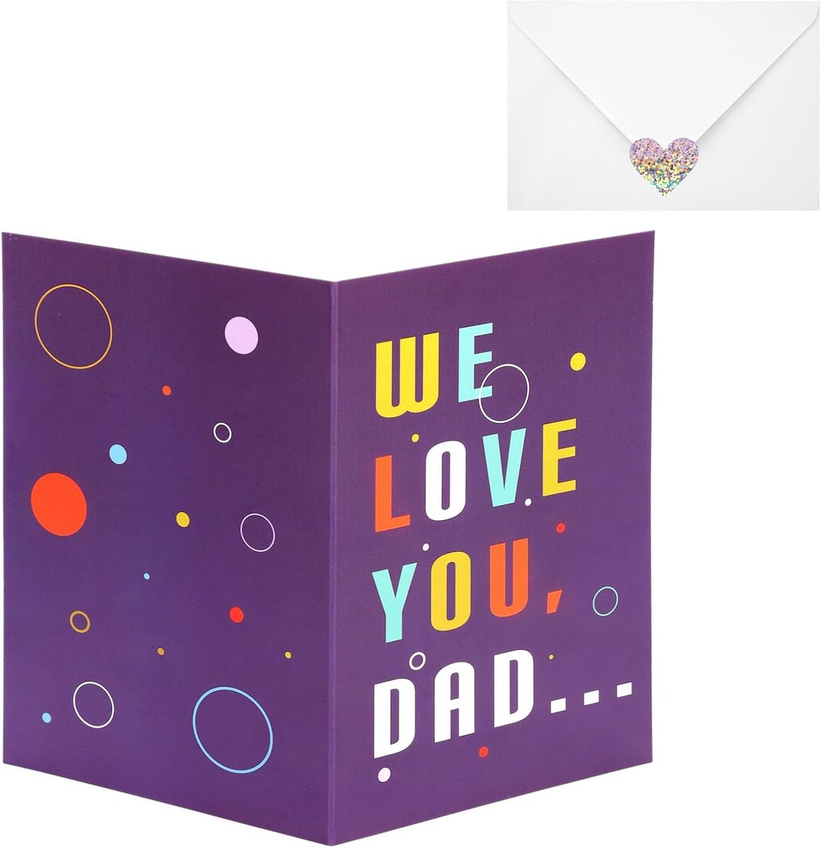 Vaderdagkaart - Gelukkige Vaderdag - Opvouwbare kaart met enveloppen - Perfect voor een persoonlijke boodschap - ShopVlot