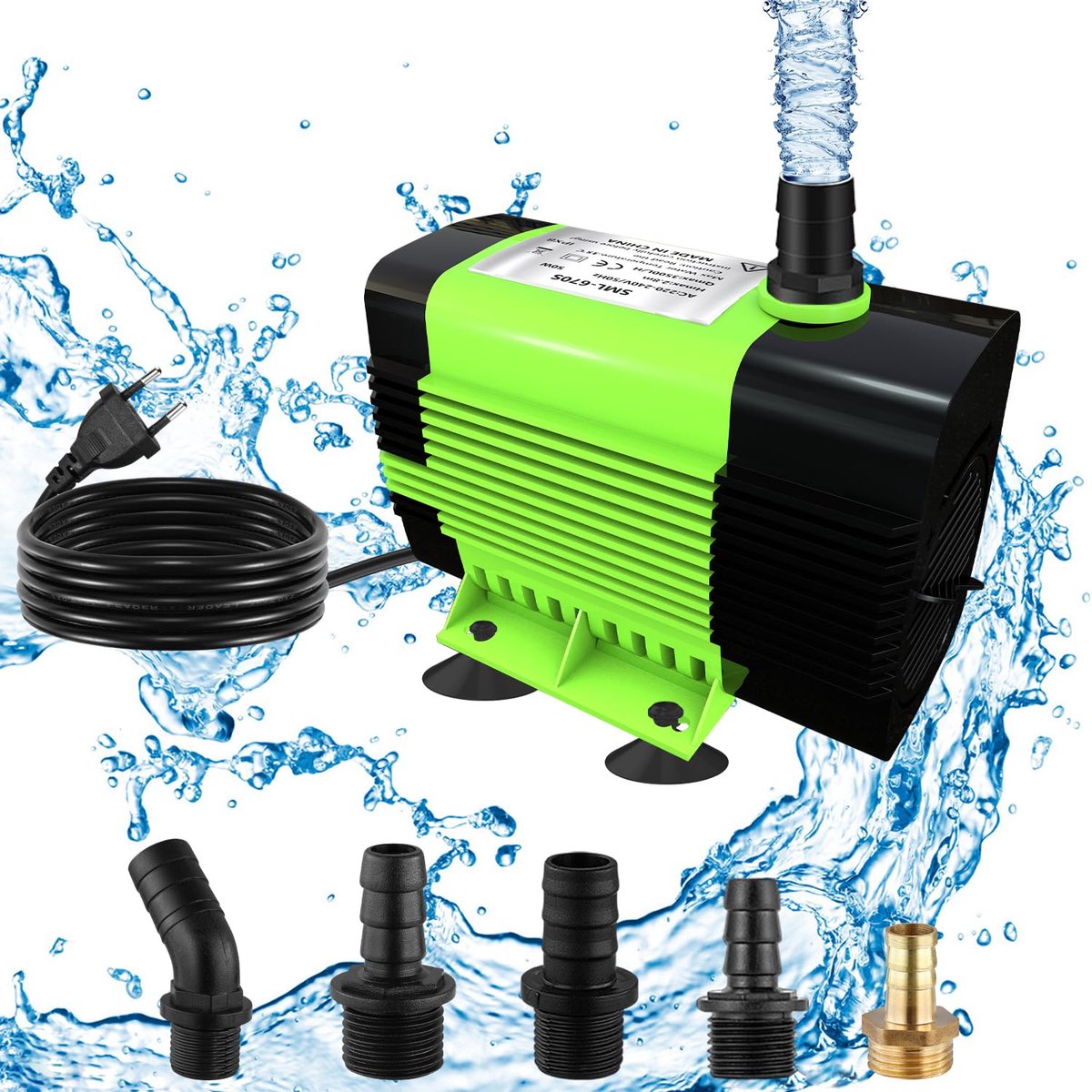 Waterpomp Dompelpomp 50W 3500L/H - Compacte pomp - 2,8 m hoge lift - Ideaal voor aquaria en fonteinen - ShopVlot