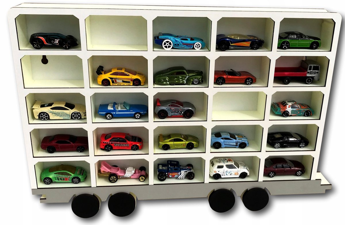 Hot Wheels Autotransporter Muurplank - 25 Auto's
