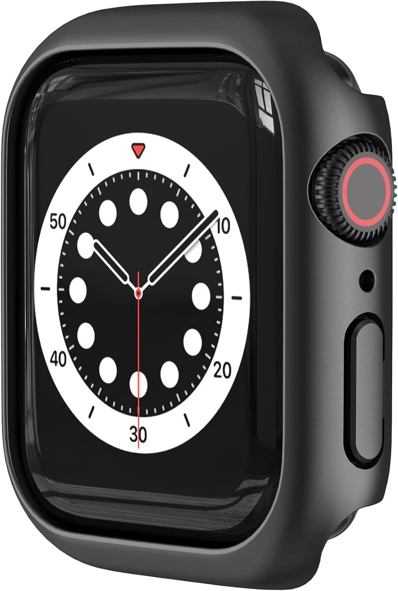 Protective Case Compatible with Apple Watch Series 7 41mm Protective Case Bumper Shell Shockproof Black - ShopVlot