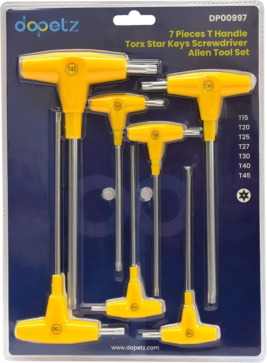Dapetz ® 7 Piece T Handle Torx Screwdrivers T15-T45 - ShopVlot