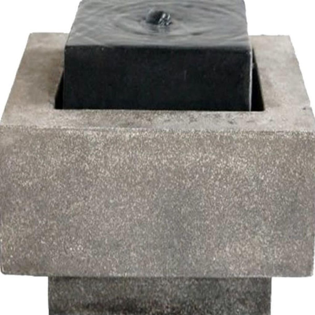 Velda Square basin waterfall grey and black 35 W 850957 - ShopVlot