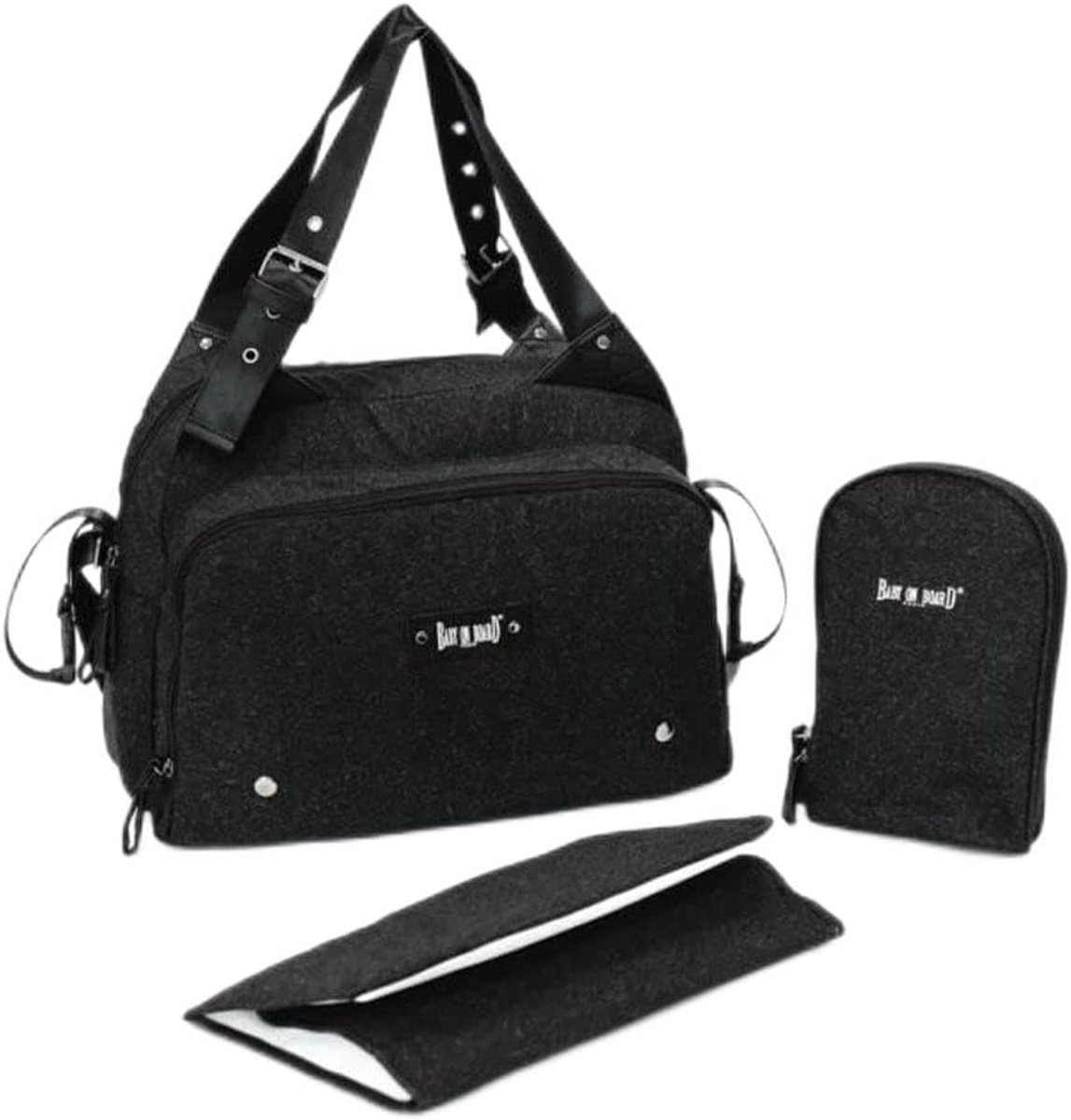 BABY ON BOARD - Diaper bag - Titou Black China - ShopVlot