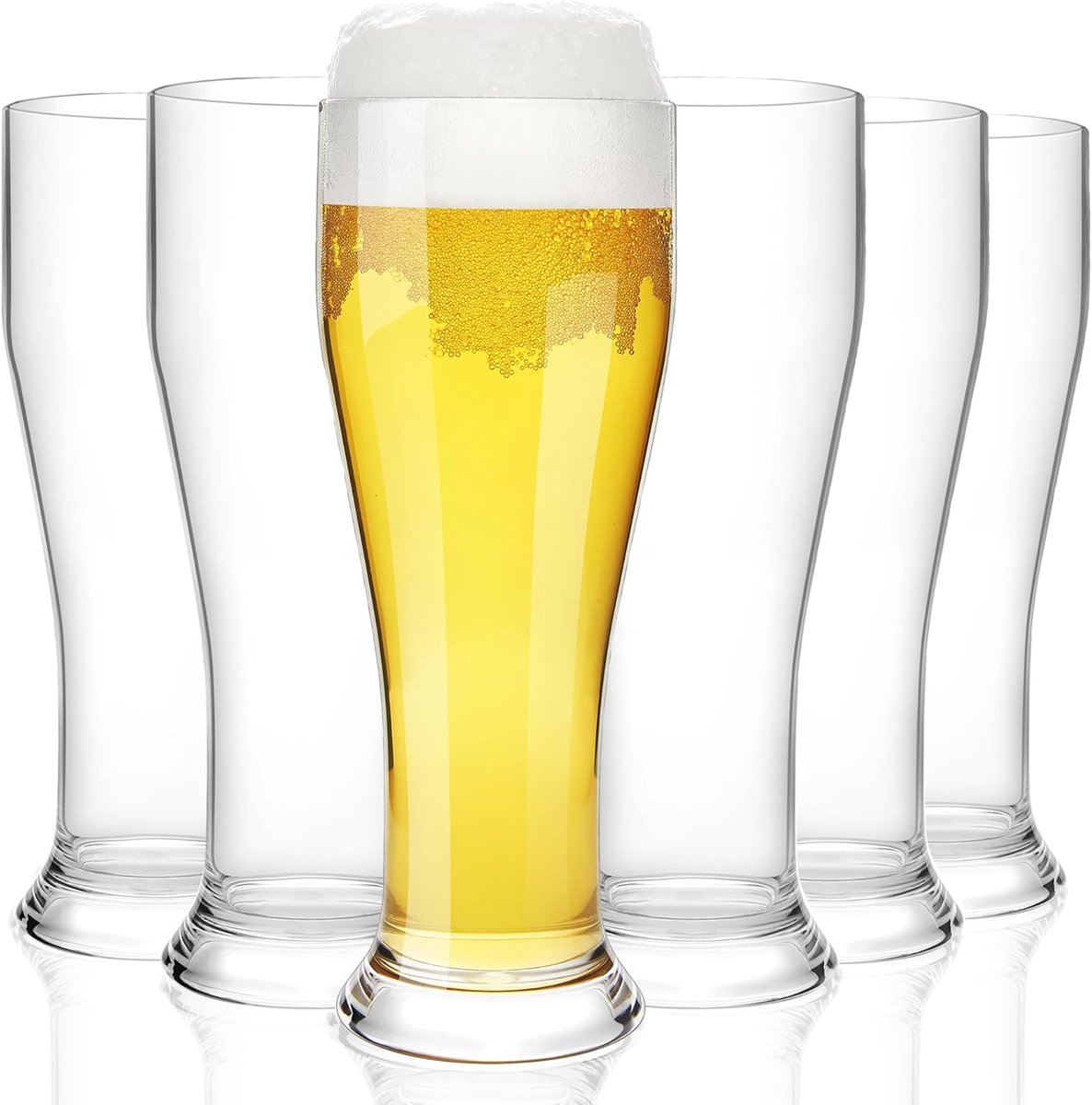 Bierglazen 480 ml - shatterproof Tritan kunststof - set van 6 - ideaal voor camping - SnelShoppen