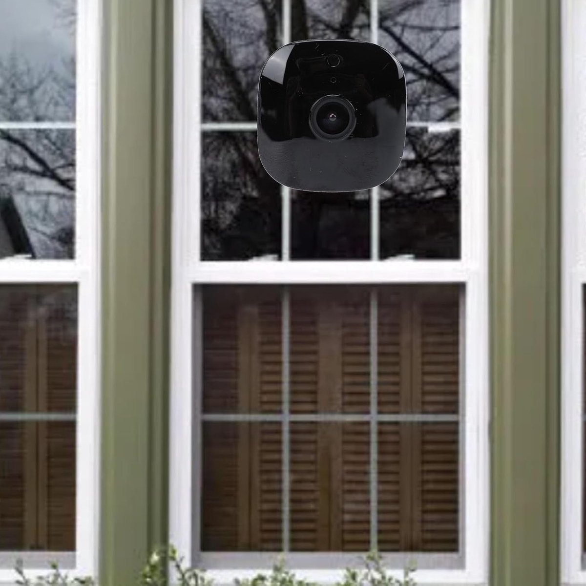Raamcamera voor Binnen - Slimme Beveiligingscamera - Woning Bewaken - Installatie Zonder Boren - 4MP 2K Resolutie - Wit