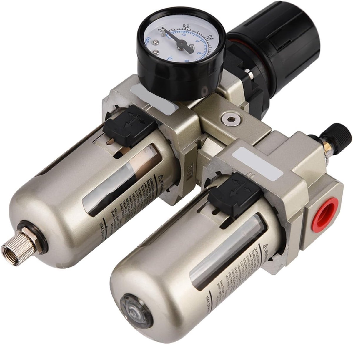 Luchtfilterregulator 3/8 inch - Oliescheider - Waterafscheider - Bescherming voor gereedschap - SnelShoppen