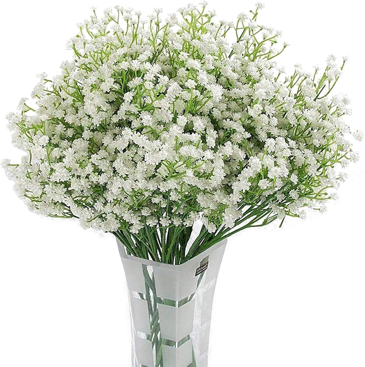 Kunstbloemen gypsophila 45 cm - witte decoratie - 6 takken met 80 bloemetjes - perfect voor bruiloften - ShopVlot