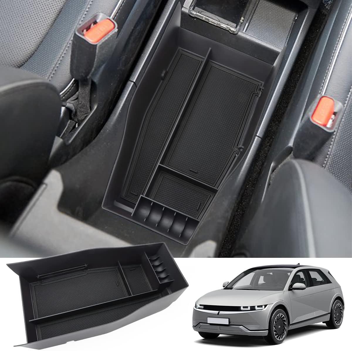 Opbergbox centerconsole Ioniq 5 2022 2023 - zwart - eenvoudig te installeren - handige organizer - ShopVlot
