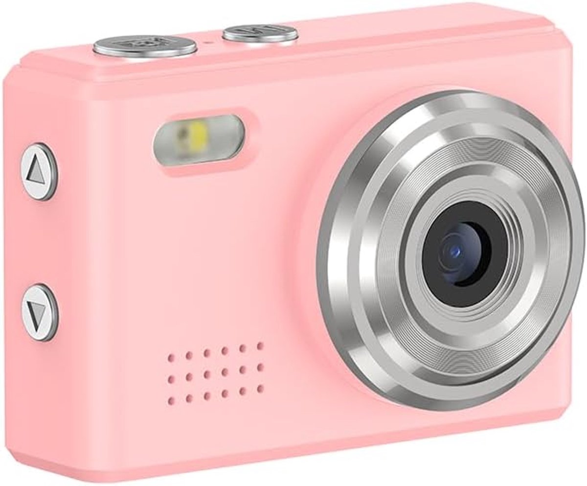 SnelShoppen - Draagbare Mini Camera, Hangende Buiten Camera, Lichtgewicht, Cartoon Design, Verbindbaar met Mobiele Telefoon en Computeropslag (Roze)