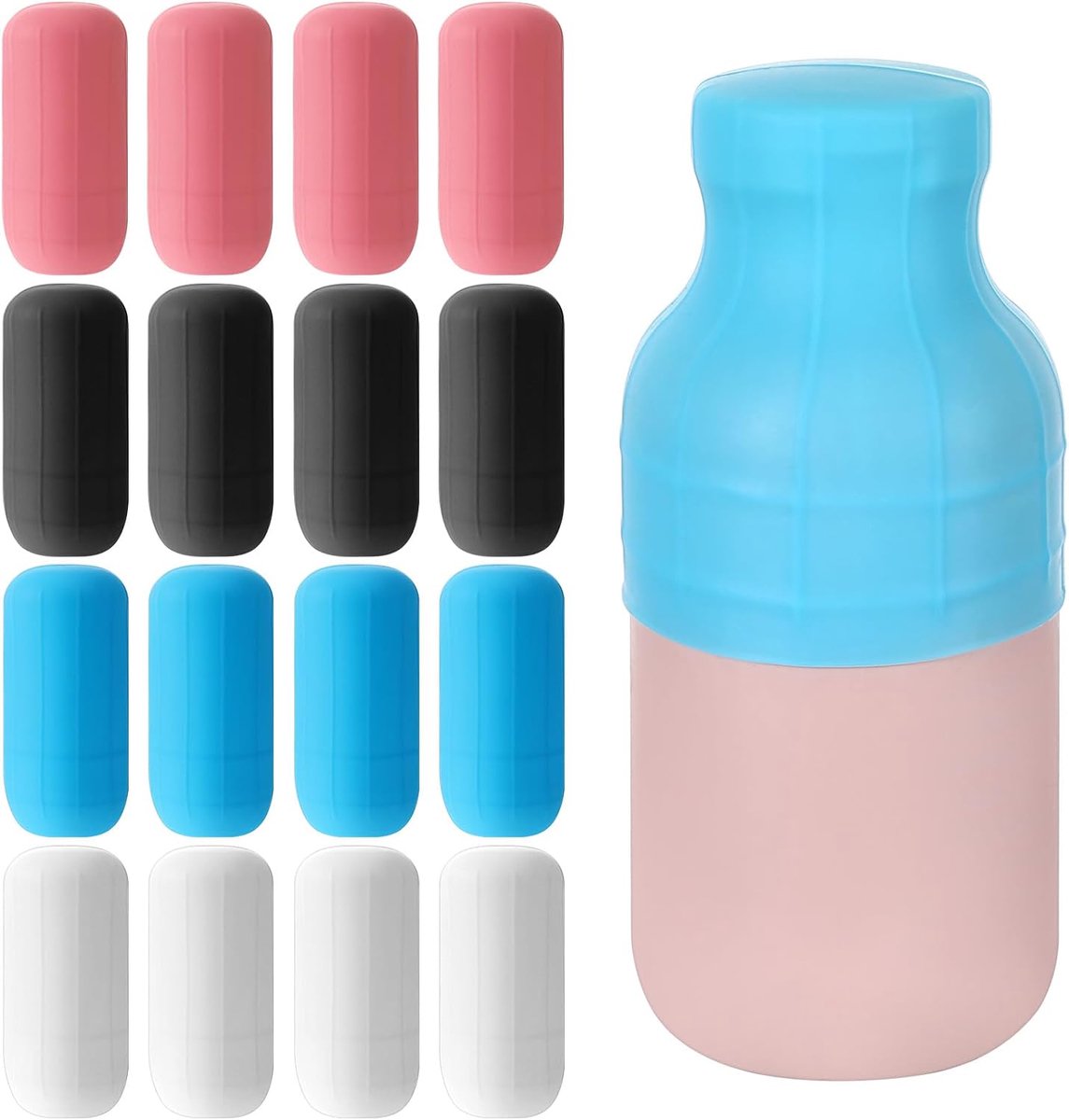 Siliconen flesdeksels 16 stuks - lekvrije beschermhoezen - perfect voor reizen - houdt toilettassen schoon - ShopVlot