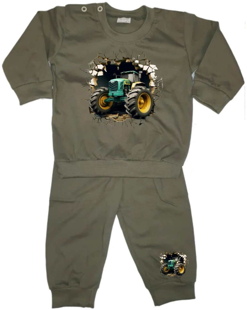 Baby pyama groene trekker - Groen - 80/86