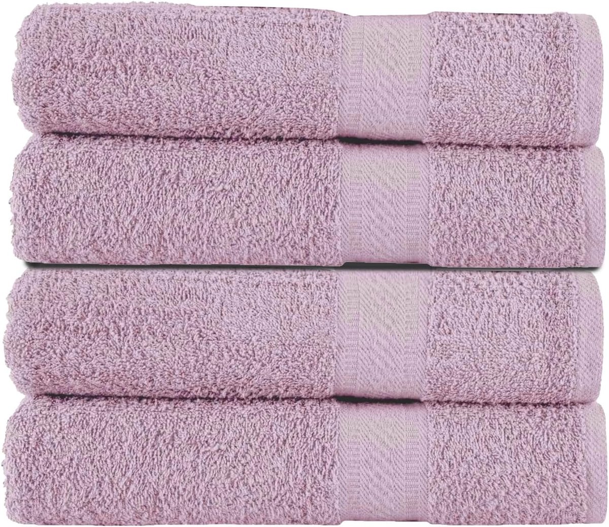 Badhanddoeken set van 4 groot - lila 70 x 140 cm - 100% luxe katoen - ultra zacht en absorberend - ShopVlot