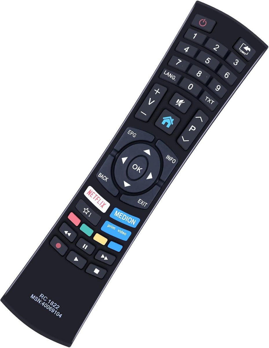 Universele TV afstandsbediening - Geschikt voor Medion Ultra HD Smart TV - Eenvoudig in gebruik - ShopVlot