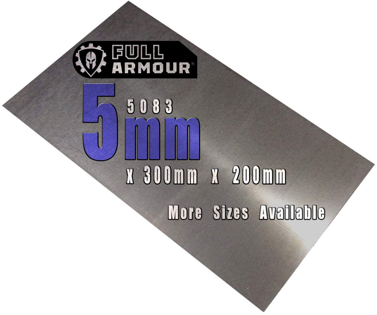 Aluminium plaat 300mm x 200mm - 5mm dik - gladde randen - perfect voor laswerk - ShopVlot