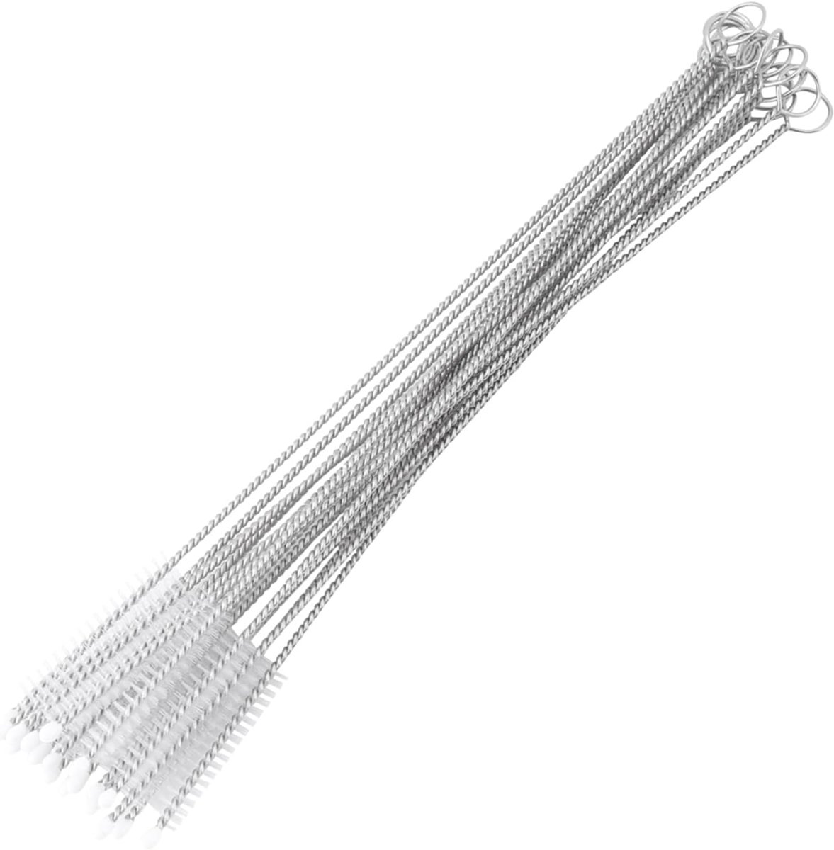 Rietjesborstels 20pcs - RVS handvat - Zachte haren - Effectieve reiniging - ShopVlot