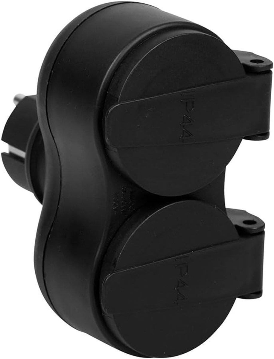 Power outlet dubbele stekker - 2 x 16A IP44 - Waterdicht voor buitengebruik - ShopVlot